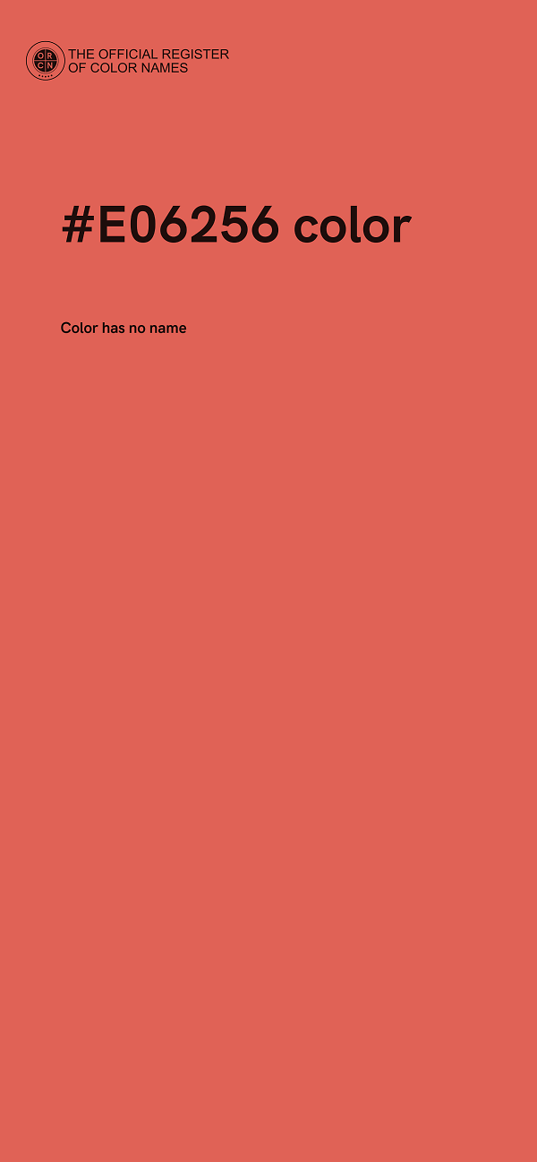 #E06256 color image