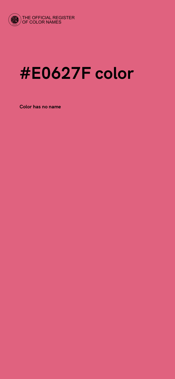 #E0627F color image