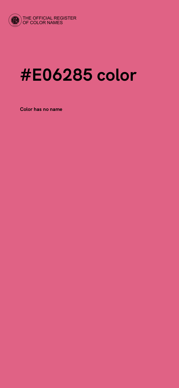 #E06285 color image