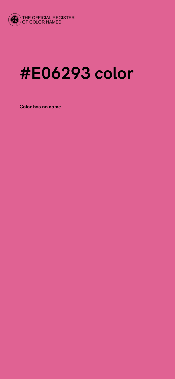 #E06293 color image