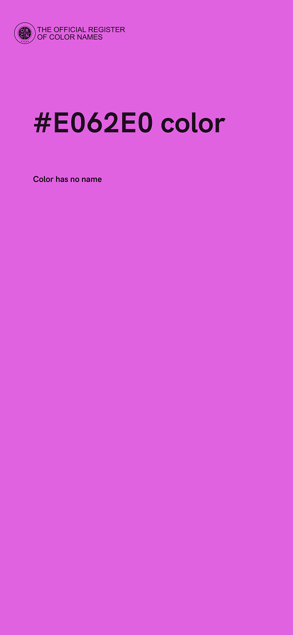 #E062E0 color image