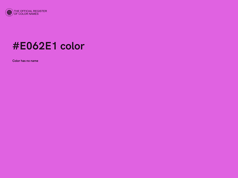 #E062E1 color image