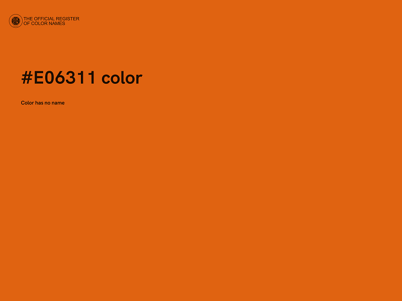 #E06311 color image