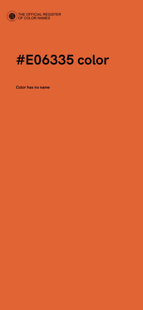 #E06335 color image