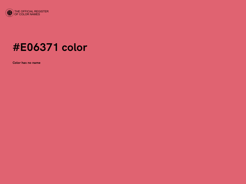 #E06371 color image