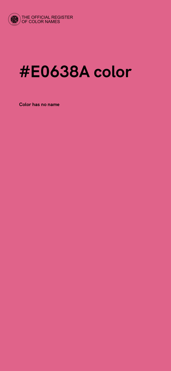 #E0638A color image