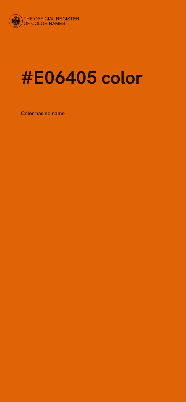 #E06405 color image