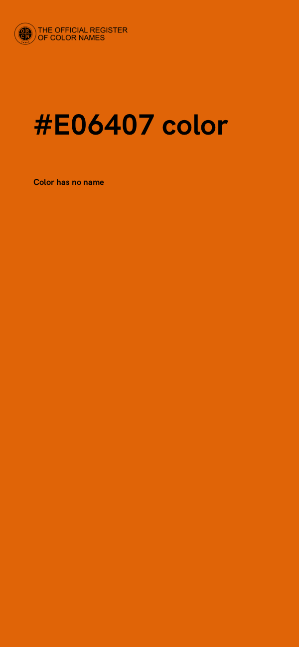 #E06407 color image