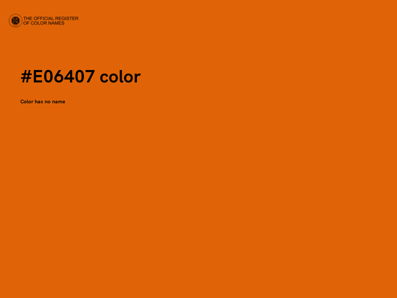 #E06407 color image