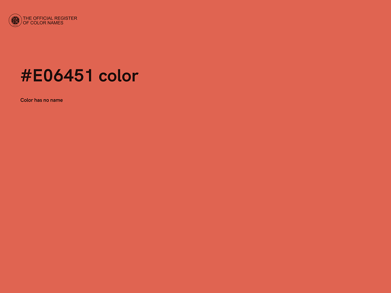 #E06451 color image