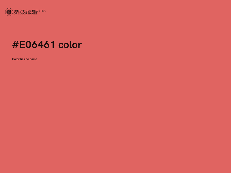 #E06461 color image