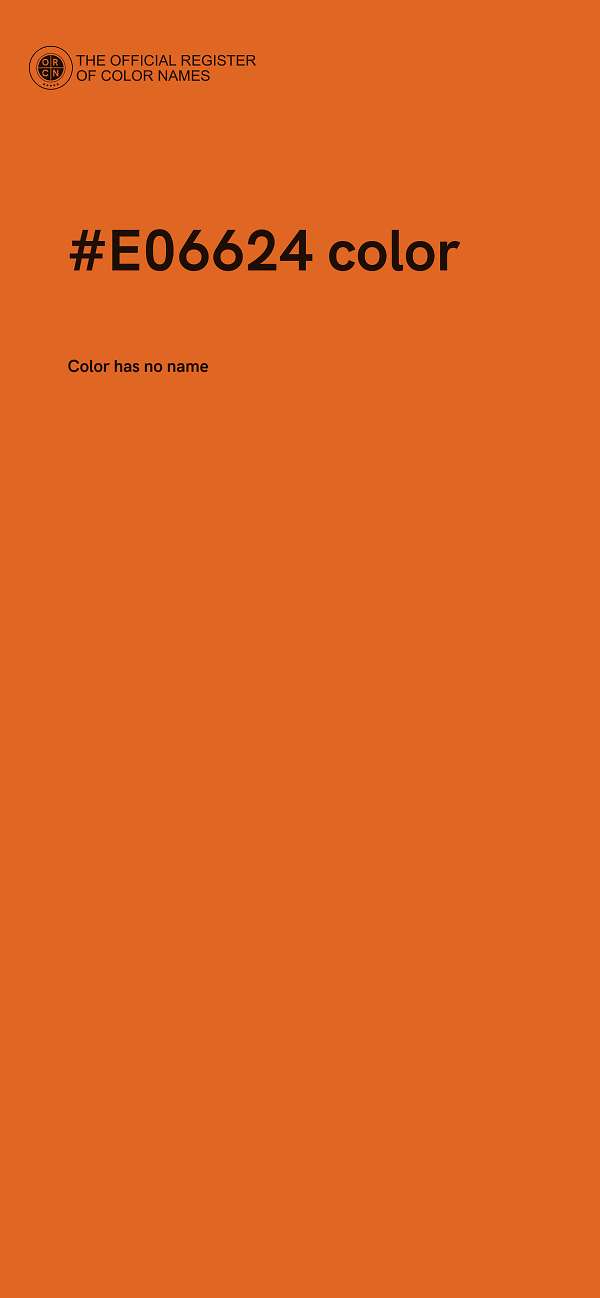 #E06624 color image