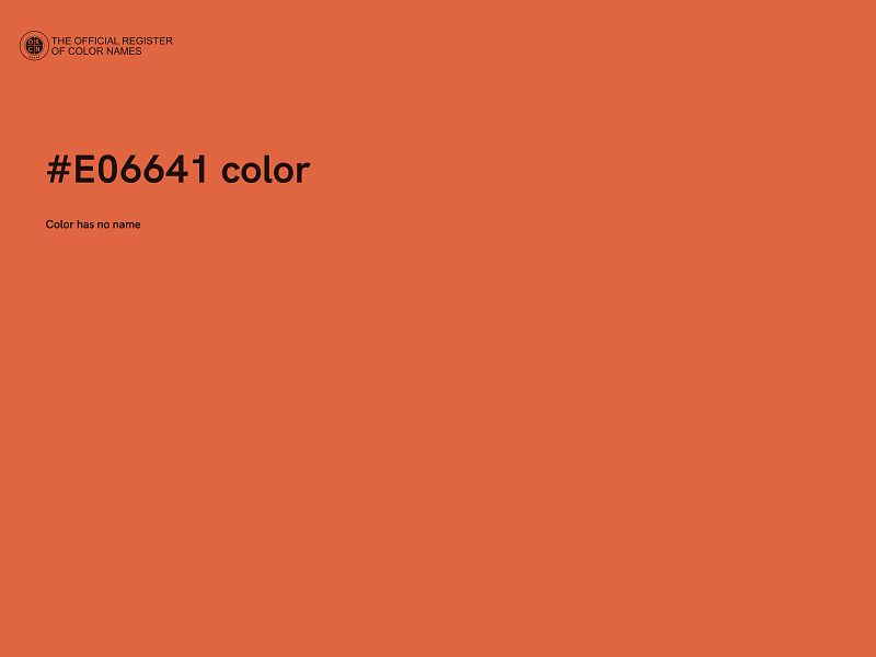 #E06641 color image