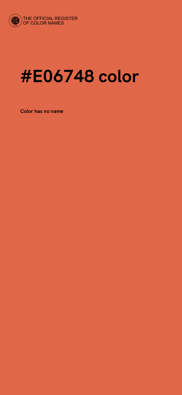 #E06748 color image