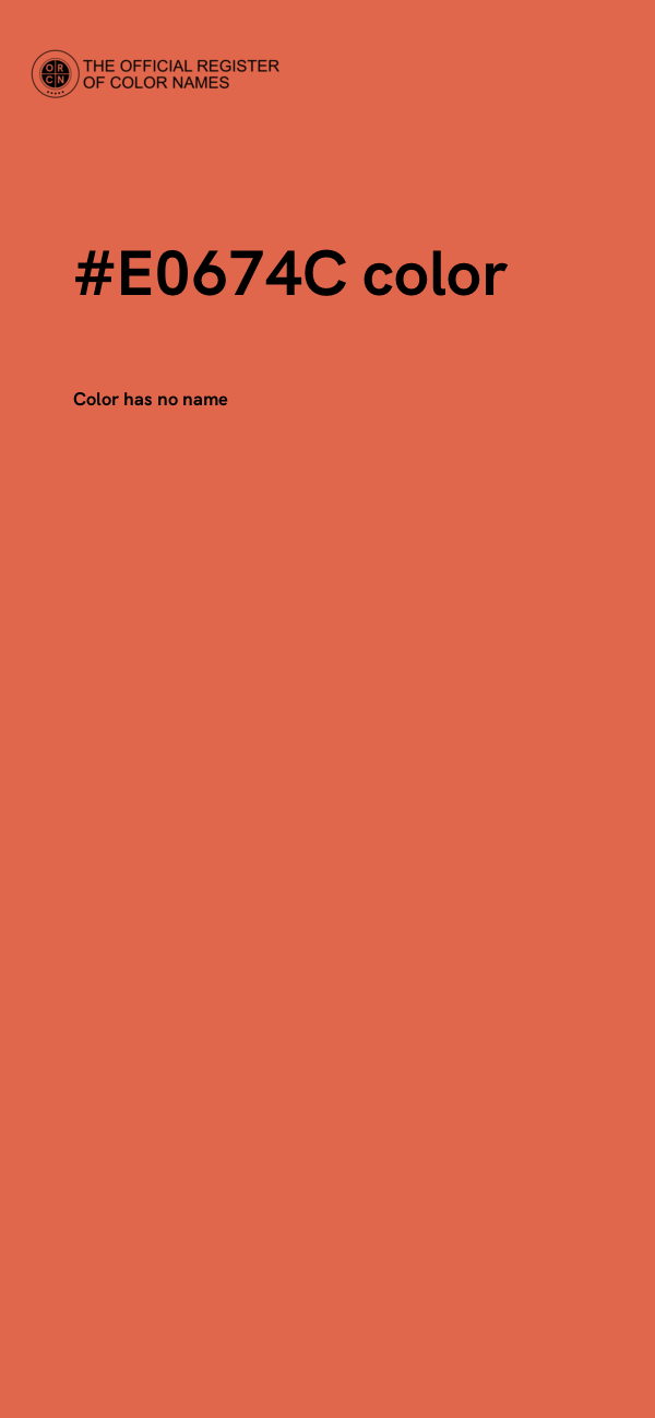 #E0674C color image