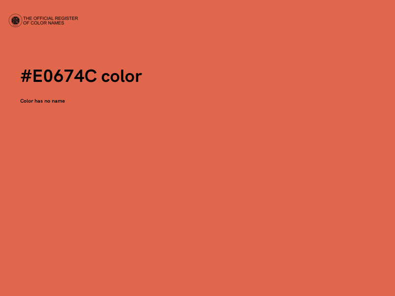 #E0674C color image