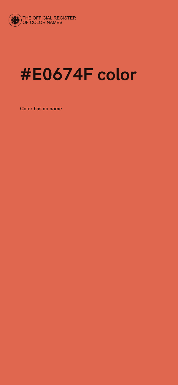 #E0674F color image