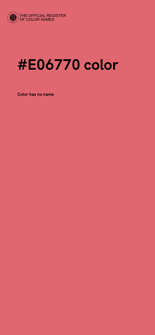 #E06770 color image