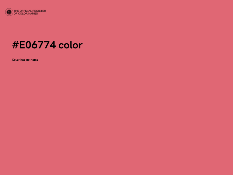 #E06774 color image