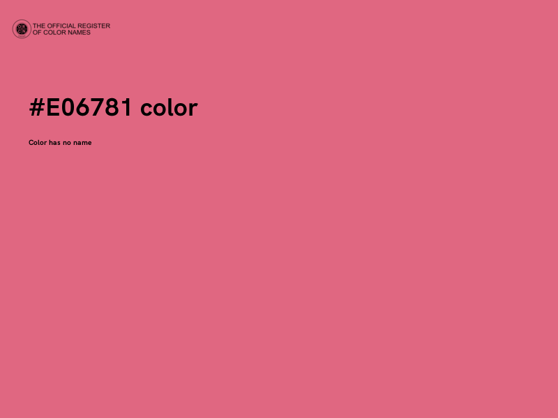 #E06781 color image
