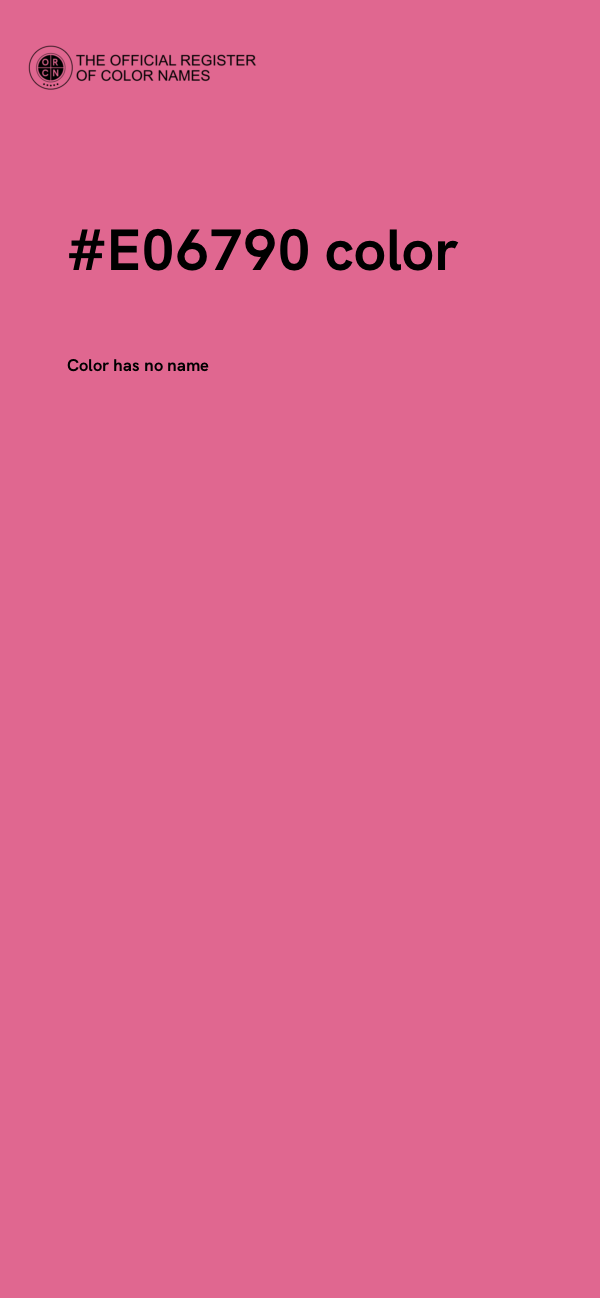#E06790 color image