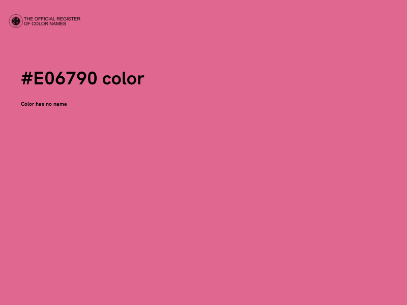 #E06790 color image