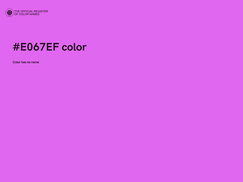 #E067EF color image