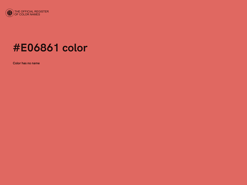 #E06861 color image