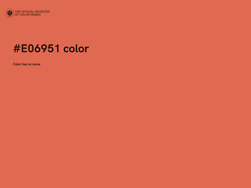 #E06951 color image