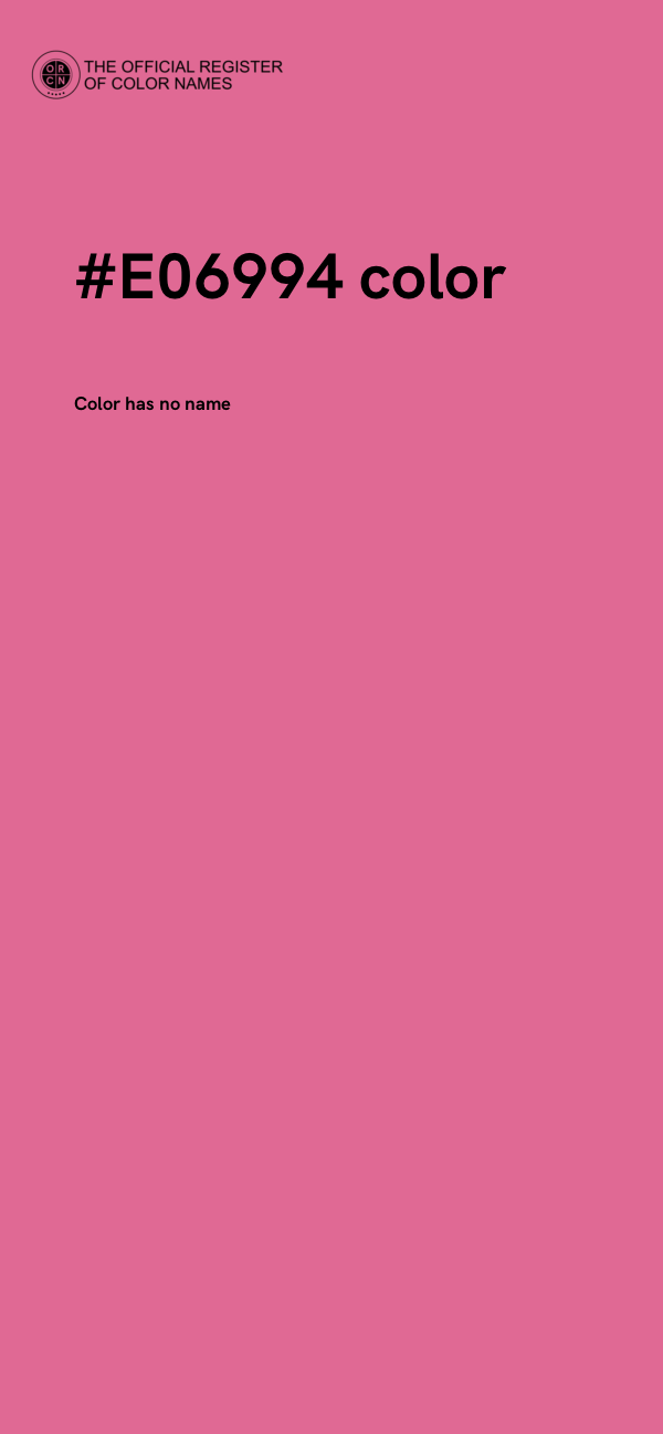 #E06994 color image