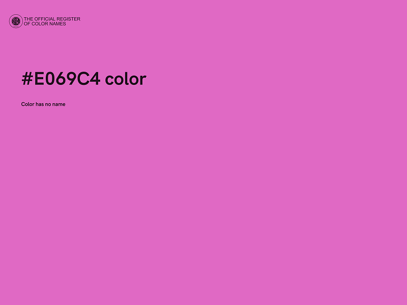 #E069C4 color image