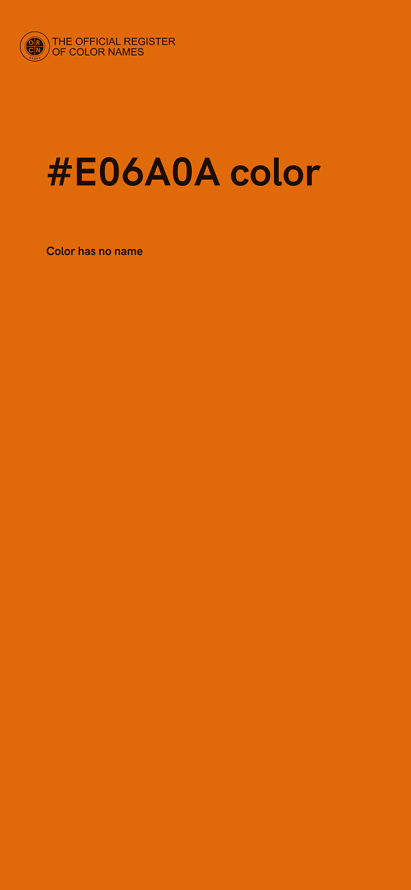 #E06A0A color image