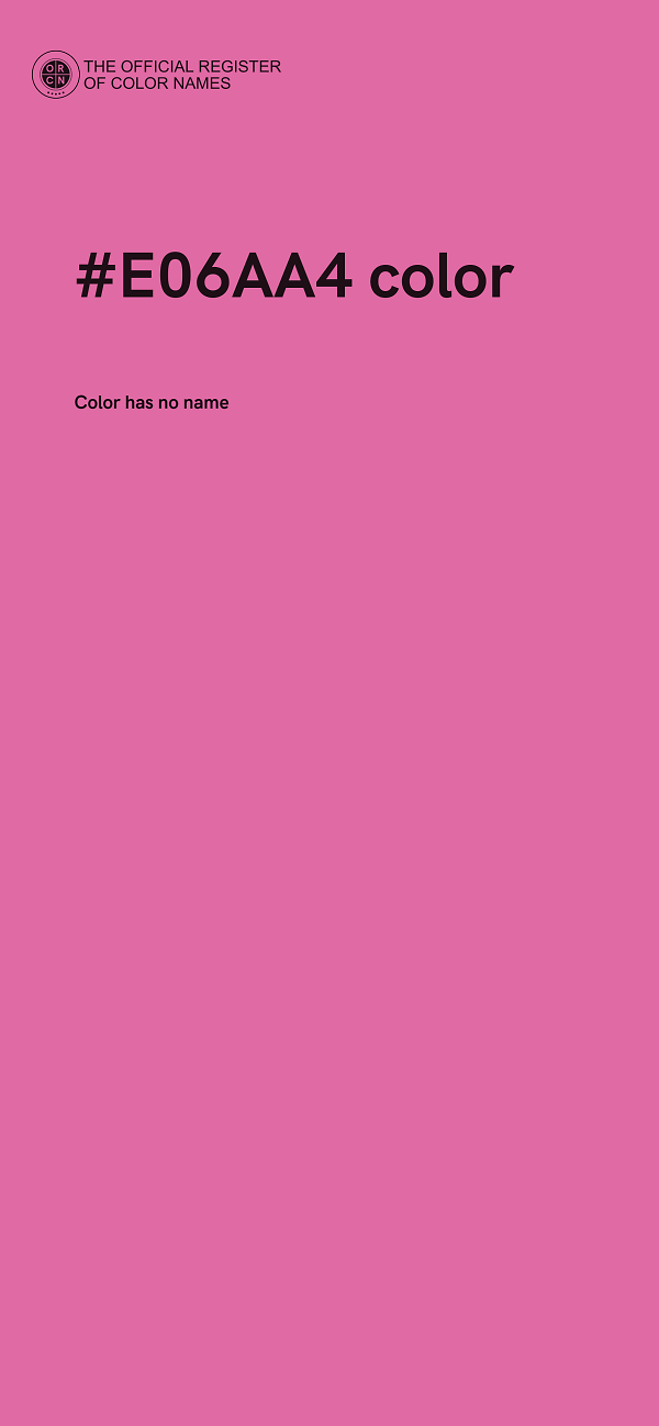 #E06AA4 color image
