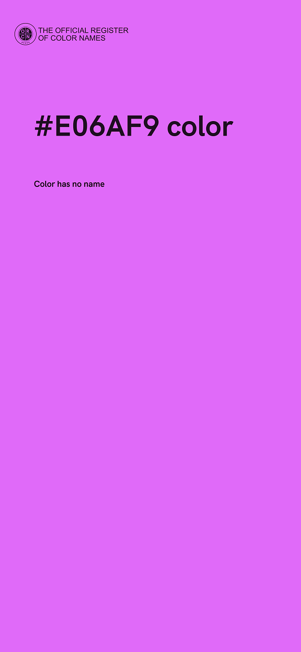 #E06AF9 color image