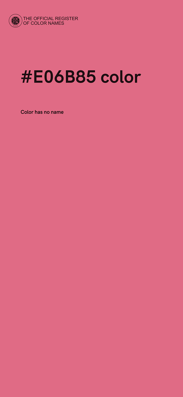 #E06B85 color image