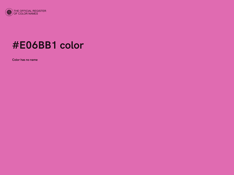 #E06BB1 color image