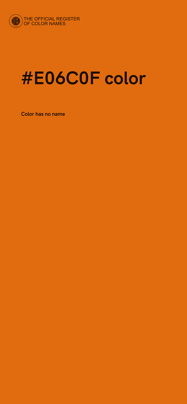 #E06C0F color image