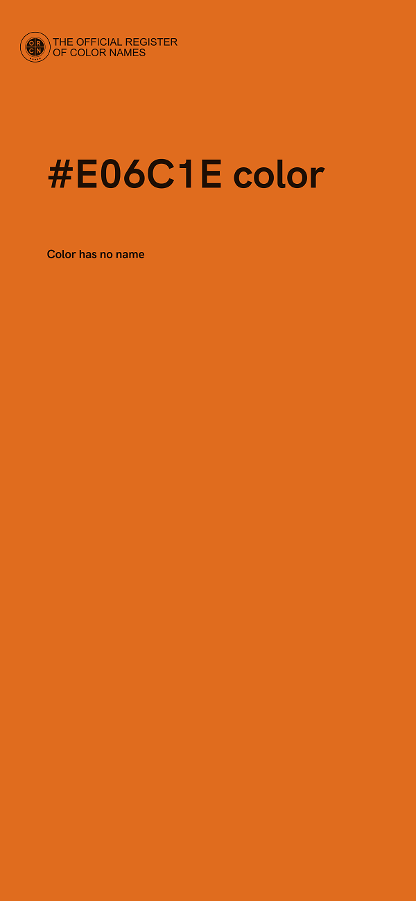 #E06C1E color image
