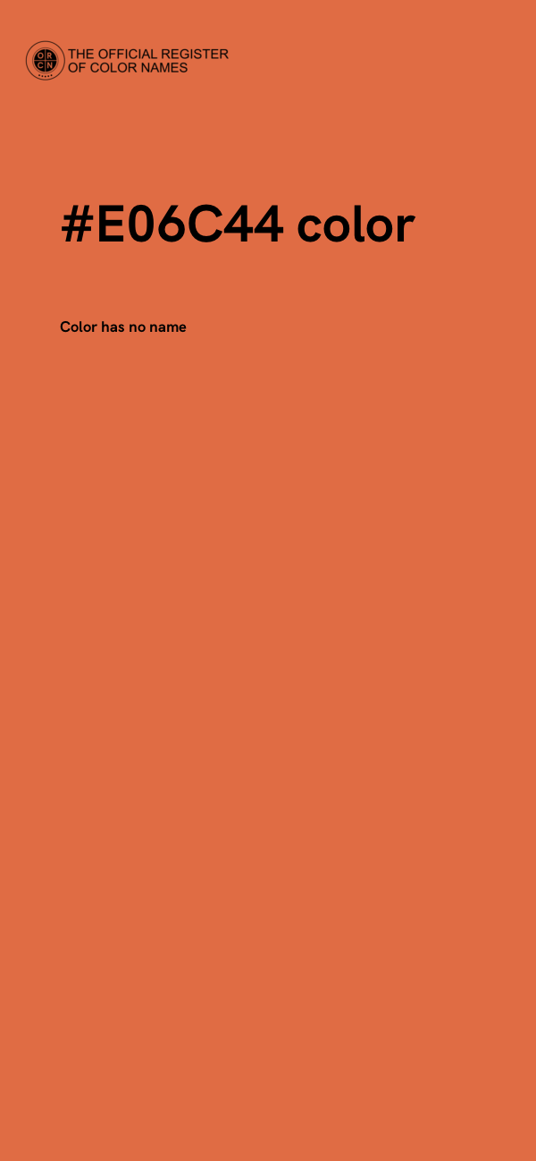 #E06C44 color image