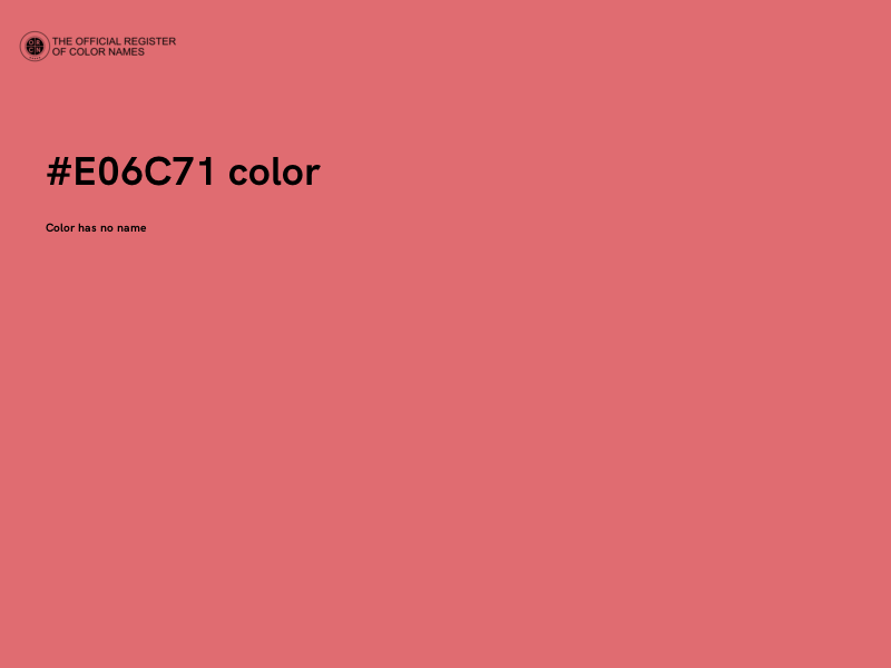 #E06C71 color image