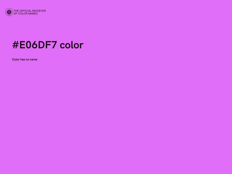#E06DF7 color image