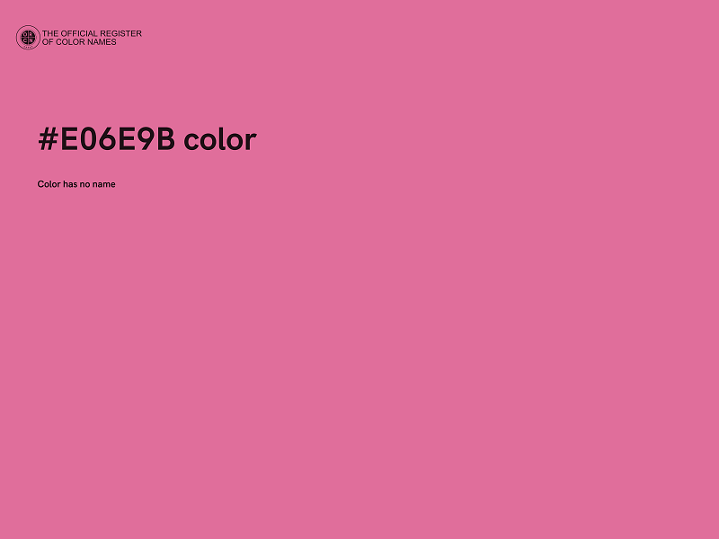 #E06E9B color image