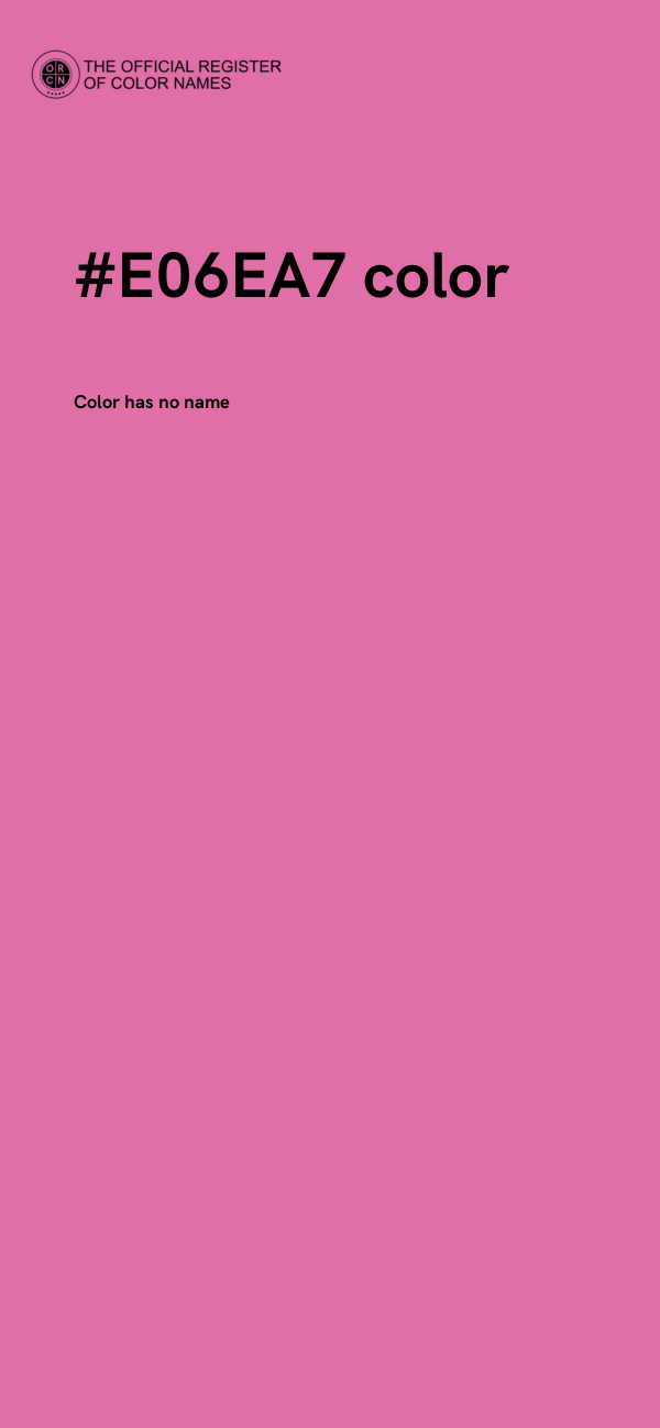 #E06EA7 color image