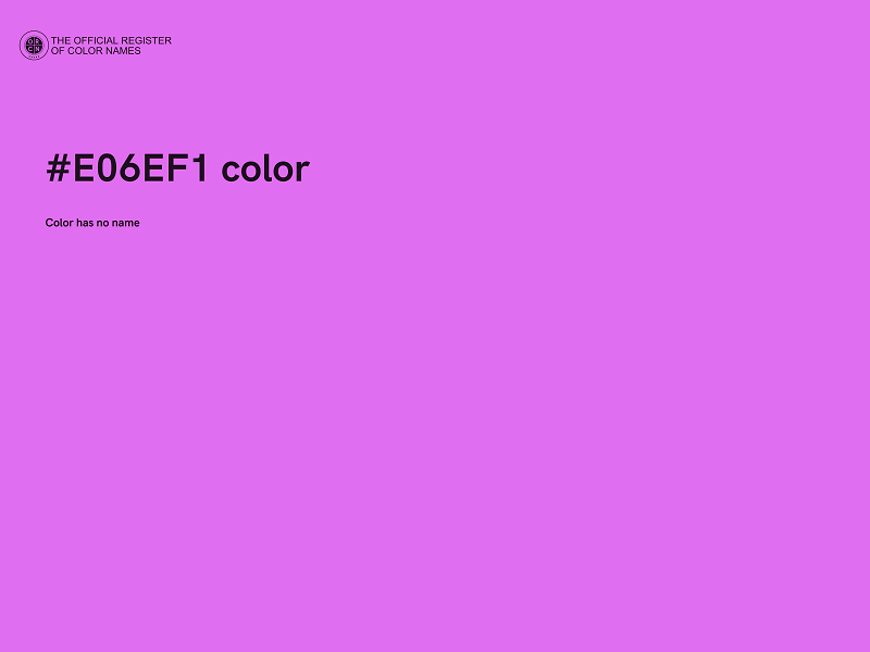 #E06EF1 color image