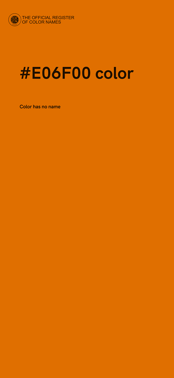 #E06F00 color image