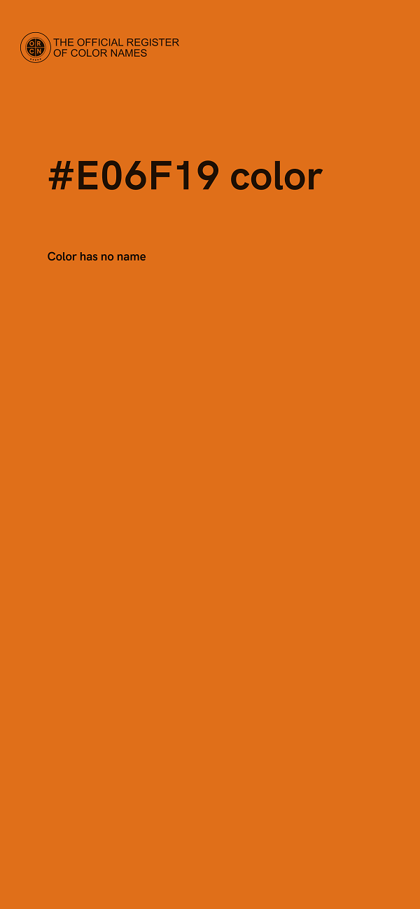 #E06F19 color image
