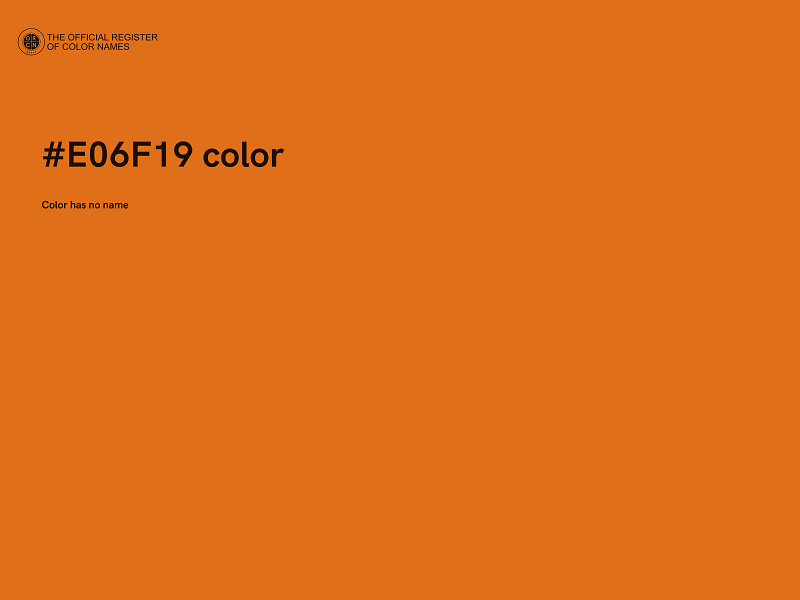 #E06F19 color image