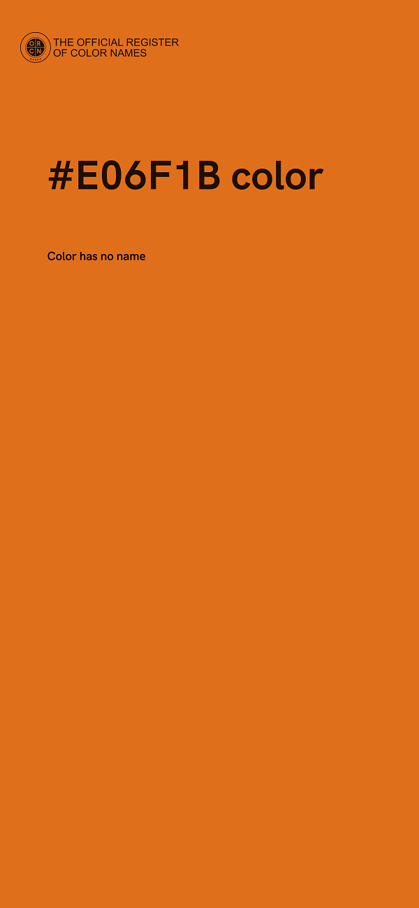 #E06F1B color image