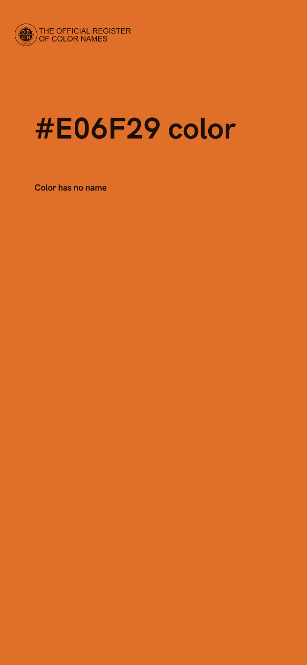 #E06F29 color image