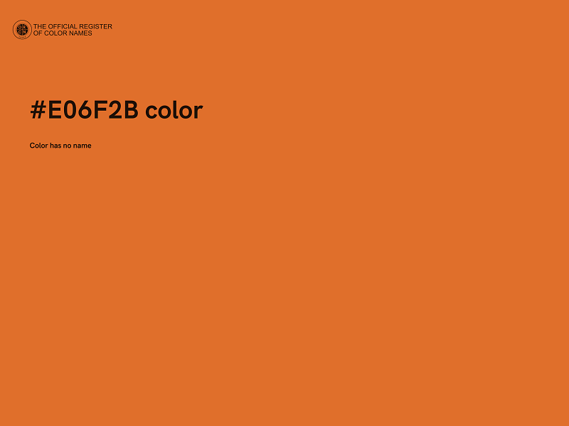 #E06F2B color image